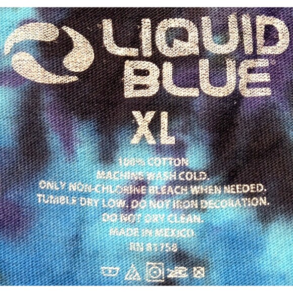 Liquid Blue Led Zeppelin Shirt Blue Tie Dye XL Electric Magic Pool Wembley 2012 - Picture 4 of 9